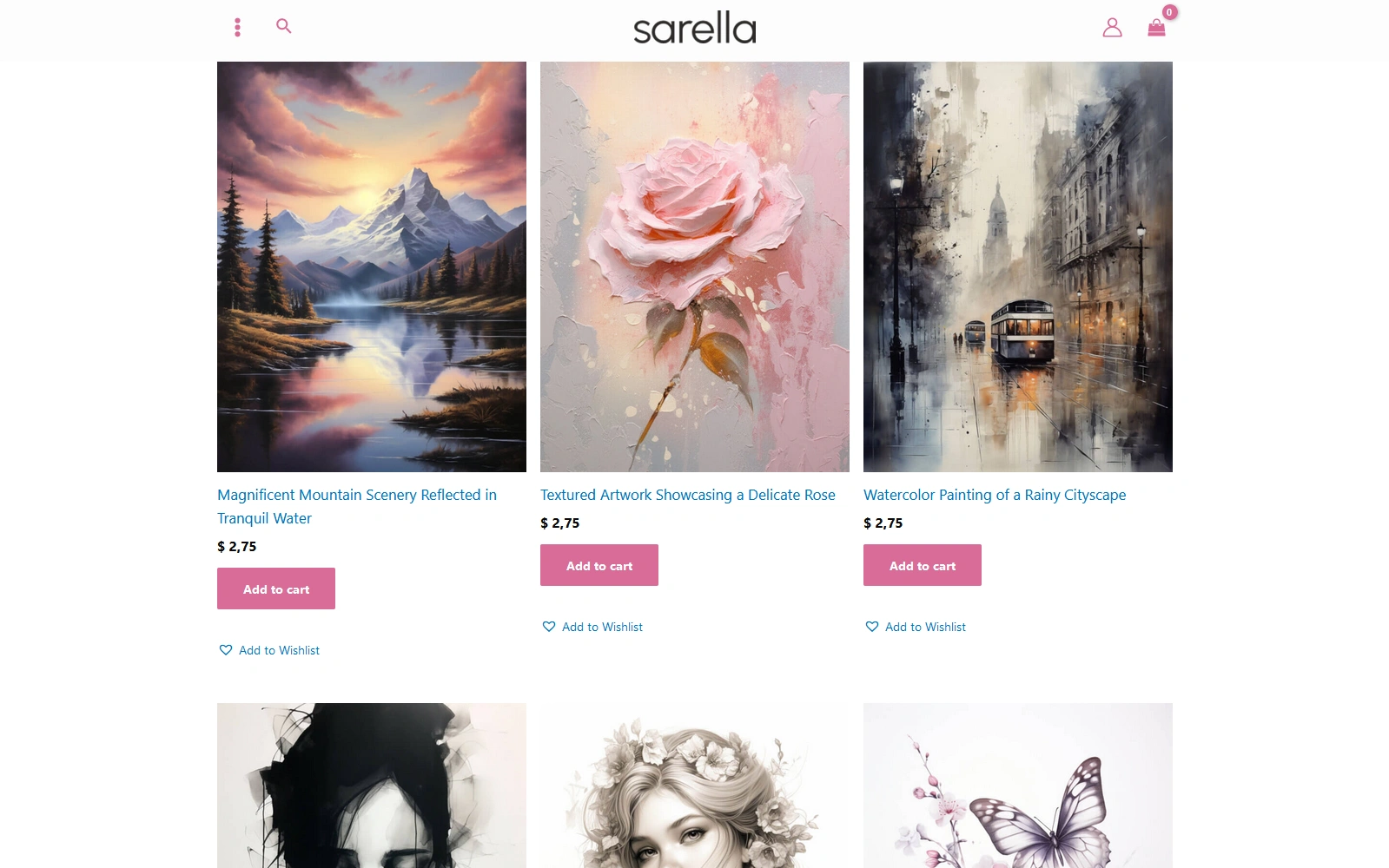 Sarella.com website